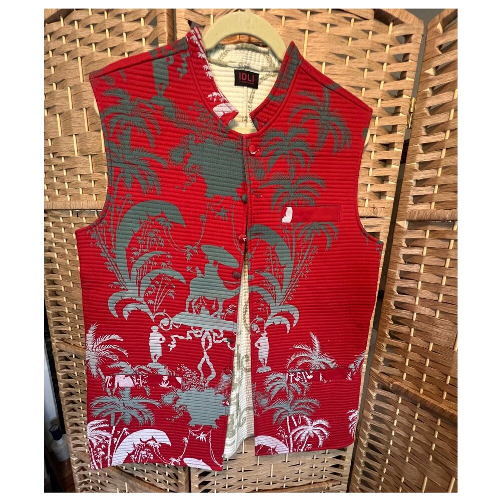 Idli By Thierry Journo PanAsian Print Sleeveless Jacket Med